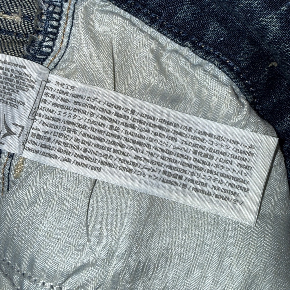 Women's Hollister Low Rise Bootcut Stretch Denim Jeans Blue Size 16R - Picture 6 of 7